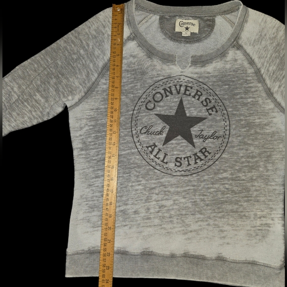 Converse Heather Gray Raglan Top - Picture 6 of 8